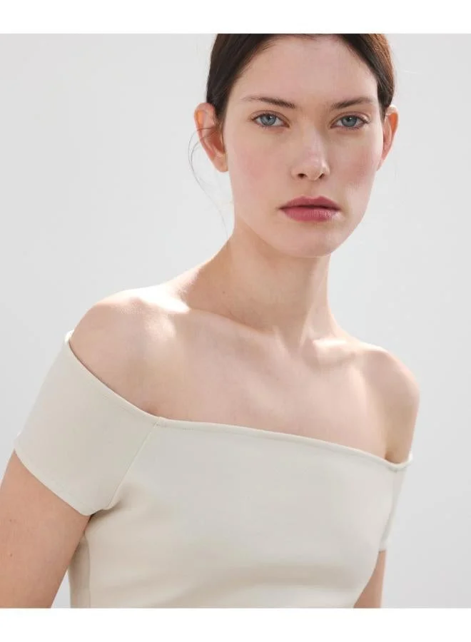 مانجو Strapless fitted top