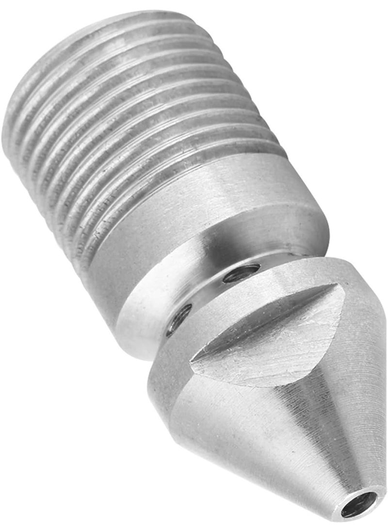 HURRISE HURRISE Sewer Jetter Nozzle Stainless Steel SS304 Drain Blaster Cleaning Nozzle with 8 Backward Holes for Pressure Washer 38BSP Male Thread  - Image 3