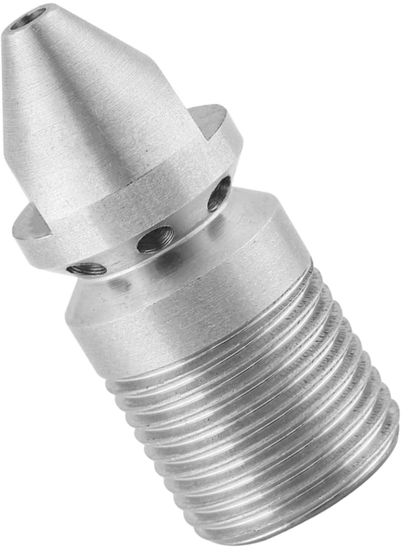 HURRISE HURRISE Sewer Jetter Nozzle Stainless Steel SS304 Drain Blaster Cleaning Nozzle with 8 Backward Holes for Pressure Washer 38BSP Male Thread  - Image 5