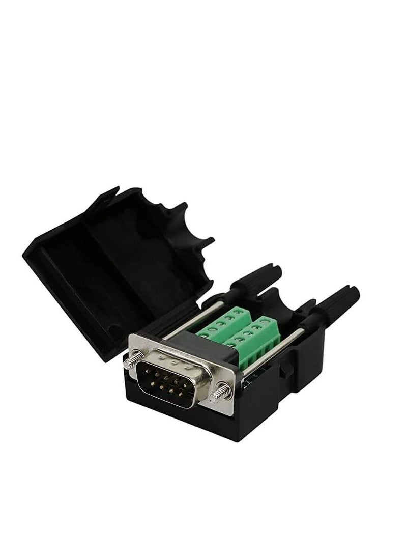 DB9 Connector To Wiring Terminal RS232 Serial Port Breakout Board Solderless MALE - 2PCS