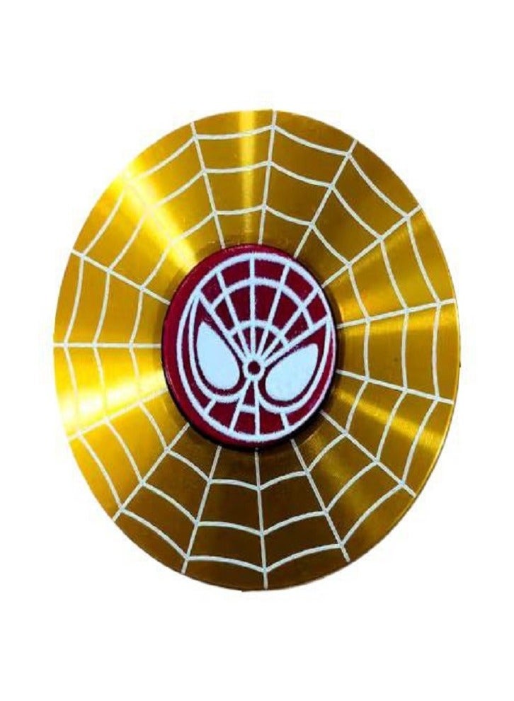 SpiderMan Finger Hand Spinner Fidget, Super Smooth Long Rotation, Metal Spinner, Stress Relief Toys for Kids/ Adults (Gold)