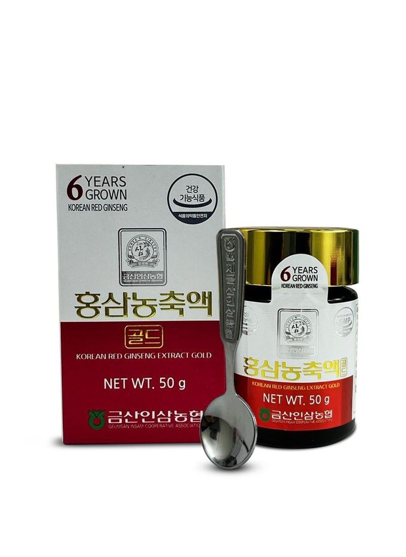 Korean Ginseng of Samjiwon - Korean Ginseng of Samjiwon Pure Red Ginseng Extract Gold 6 Years Grown, Enhance level of immunity, relieves fatigue, Zero Sugar, support cardiovascular health Suitable for Men And Women - 50g,1g Per Serving, 3 Times Daily. - Image 1