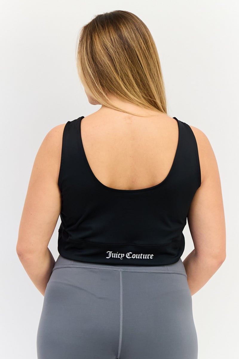 Juicy Couture Women Sportswear Fit Sleeveless Training Top, Black - Image 4