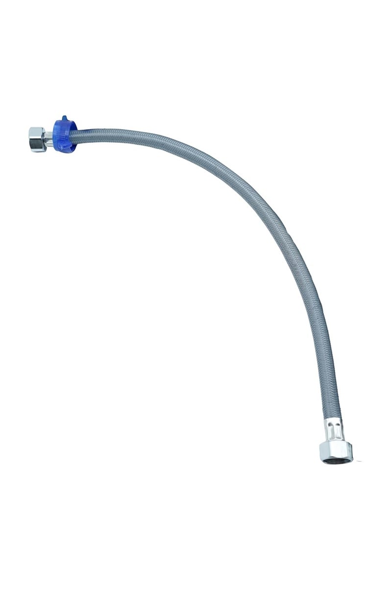 LUVBATH FITTING أنبوب توصيل من الفولاذ المقاوم للصدأ 304 بطول 60 بوصة | عبوة من 1 | خراطيم مرنة مقاومة للتسرب وخالية من الصدأ للغسالات، الأحواض، والمراحيض، وصنابير الخلط الساخن والبارد | فضي | 60 بوصة (150 سم) - Image 1