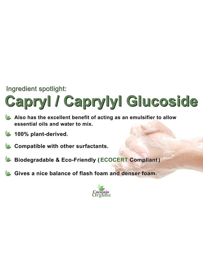Dr Joe Lab سورفكتانت سائل كابريل جلوكوزيد من نباتات طبيعية للاستخدام في تركيبات العناية بالبشرة، جل استحمام، صابون جسم رغوي، شامبو، منتجات للأطفال، منظفات وجه (16 أونصة) - Image 3