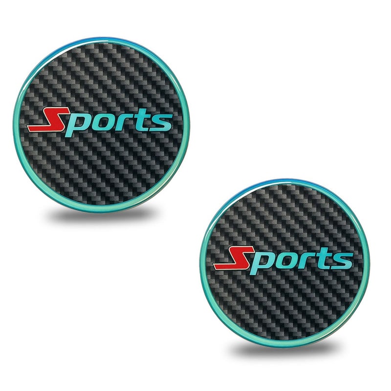 KPFILEH 2PCS Car Cup Holder Coaster 27 Inch Carbon Fiber NonSlip Embedded Drink Mat Luminous Cup Holder Insert Coaster Pad Universal Car Interior Decoration Accessories for Women MenSport - Image 3