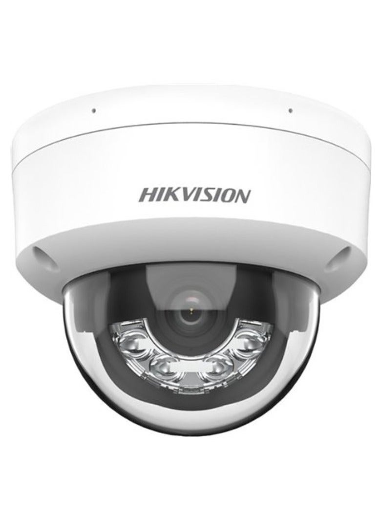 HIKVISION DS-2CD2163G2-LIS2U 6MP AcuSense Network Dome Camera, Smart Hybrid Light IR & White LED 30m, Built-in Dual Microphone, 2.8mm Lens, H.265+, WDR 120dB, IP67 IK10 Vandal-Proof, PoE/DC12V, MicroSD up to 512GB, Human & Vehicle Detection, Face Detection - Image 1