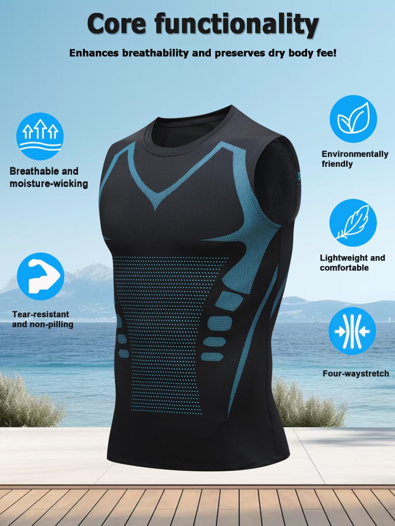 TEEPIRE 3Pack Mens Running Sport Tank Tops Dry Fit Gym Wicking Athletic Mesh Breathable Cool Workout Sleeveless Shirts Base Layer - Image 4
