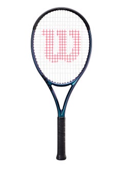 Wilson Ultra 100 V4 Tennis Racket, Head 100, 16X19, Adults, Intermediate/ Advanced - Black/ Blue/ Purple  - Image 1
