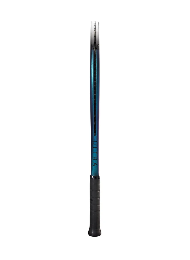 Wilson Ultra 100 V4 Tennis Racket, Head 100, 16X19, Adults, Intermediate/ Advanced - Black/ Blue/ Purple