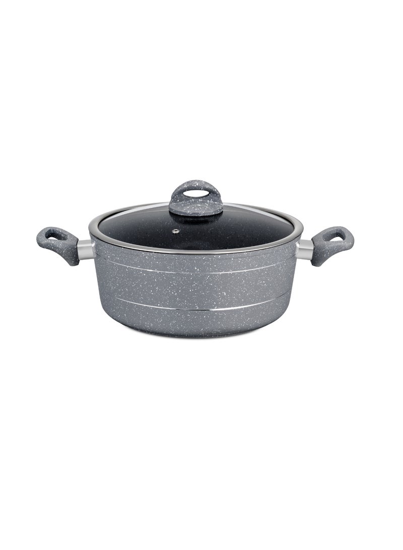 Royalford Die-Cast Aluminium Casserole With Glass Lid 28Cm - Image 1