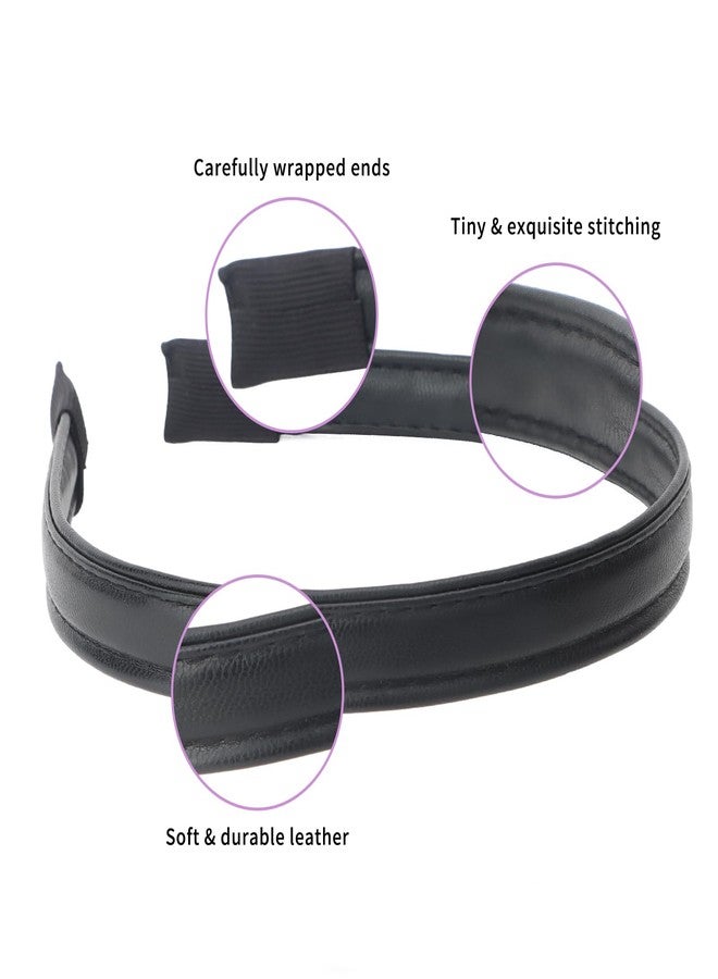 Wecoe 10pcs Pu Leather Headbands Women 0.6 Inch Black Headband Non Slip Fashion Hair Band Hair Accessories Women Girls Diademas Para Mujer - Image 5