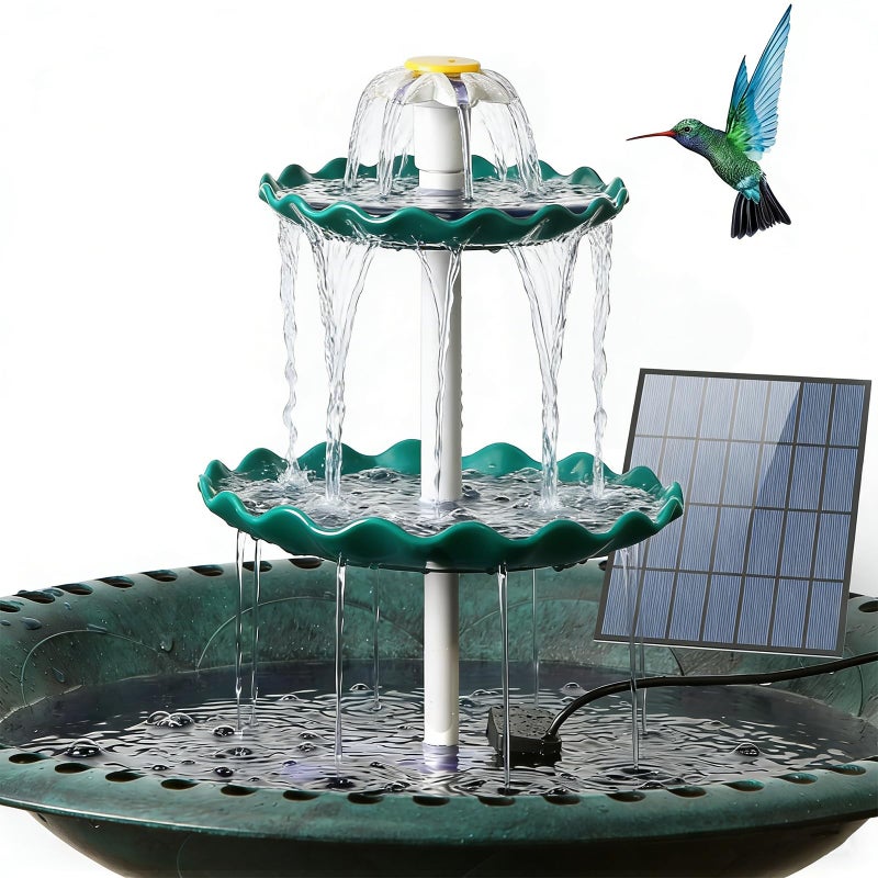 AISITIN 3 Tiered Bird Bath Solar Fountain Pump 35W Solar Water Fountain 2026 New DIY Solar Powered Water Pump for Bird Bath Garden Fish Tank and Outdoor Bird Feeder - Image 2