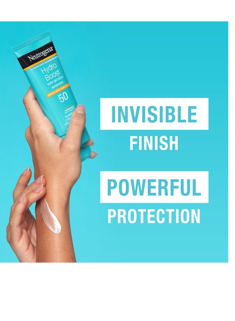 Neutrogena Hydro Boost Moisturizing Water Gel Sunscreen Lotion with Broad Spectrum SPF 50, Water-Resistant & Non-Greasy Hydrating Sunscreen Lotion, Oil-Free, 88 ml - Pack of 3ml - Image 4