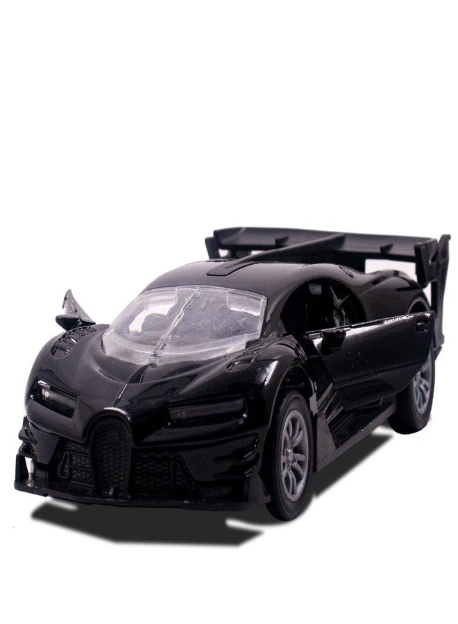 Toy Cloud 1:32 Bugatti Die Cast Metal Car Dashboard Toys Scale Model with Opening Doors Pull Back Cars Toys for 5 12 Years Kids Model Racing Kar Toy - Black - Image 2