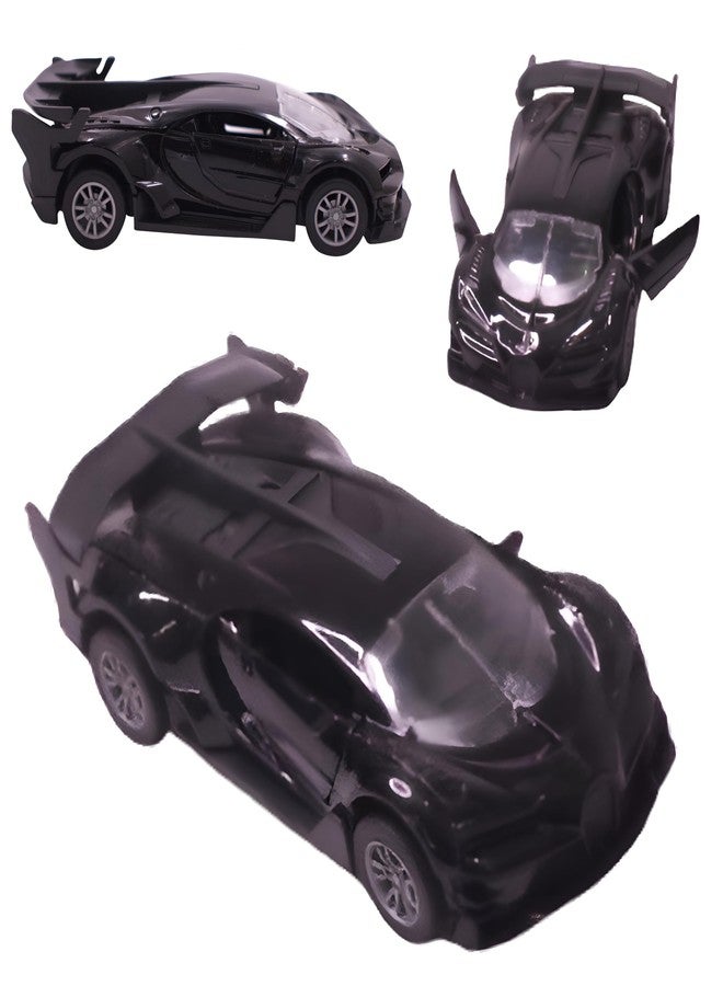 Toy Cloud 1:32 Bugatti Die Cast Metal Car Dashboard Toys Scale Model with Opening Doors Pull Back Cars Toys for 5 12 Years Kids Model Racing Kar Toy - Black - Image 1