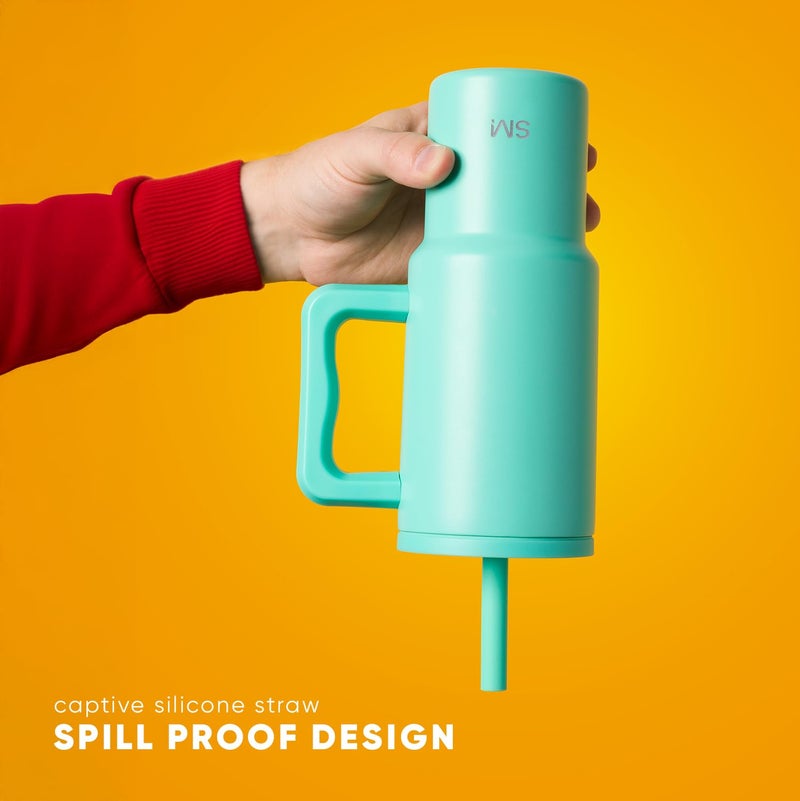 Simple Modern Kids 24 oz Tumbler with Handle and Silicone Straw Lid | Spill Proof and Leak Resistant | Reusable Stainless Steel Bottle | Gift for Kids Boys Girls | Trek Collection | Blush - Image 4