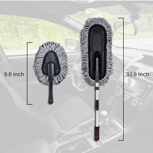 Autofy MAJIKO Combo Soft Microfiber Car Dusters - Extendable Wet & Dry Duster Multipurpose Dusting Brush (Assorted Colour) (Pack of 2) - Image 5