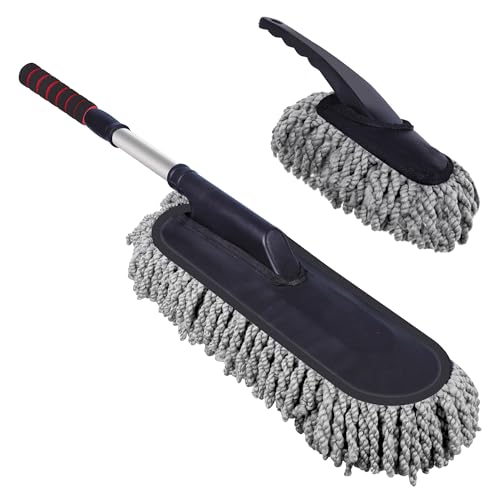 Autofy MAJIKO Combo Soft Microfiber Car Dusters - Extendable Wet & Dry Duster Multipurpose Dusting Brush (Assorted Colour) (Pack of 2) - Image 1