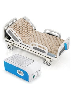 Generic Marsdero Double and King Size Hospital Bed Air Mattress with Silent Electric Pump for Pressure Ulcer Relief, Vinyl, Orange  - Image 1