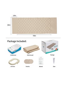 Generic Marsdero Double and King Size Hospital Bed Air Mattress with Silent Electric Pump for Pressure Ulcer Relief, Vinyl, Orange  - Image 2