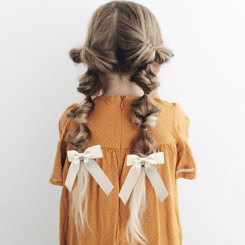 Yxiang Ponytail Bow for Girls, Baby Hair Ties with Bows Pigtail Bow Ponytail Holder for Toddler Girl School Kids - Image 3