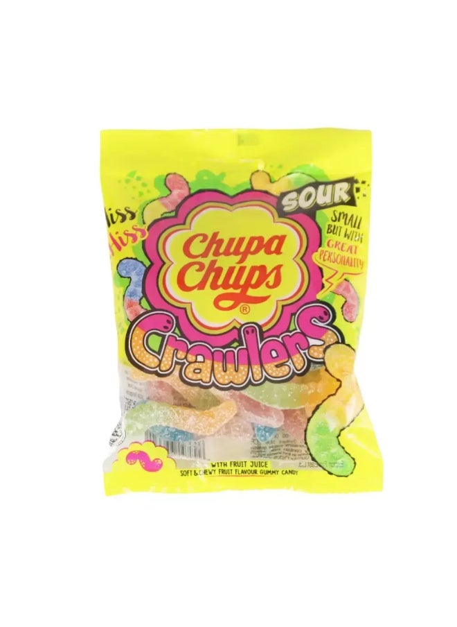 Chupa Chups - Chupa Chups Sour Crawlers Soft and Chewy Candy- 30 gm - Image 1