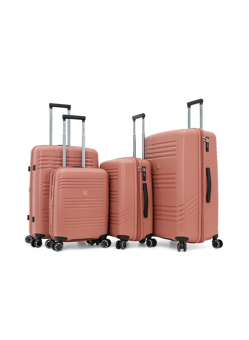 تيتان Hardside Luggage Trolley Bag 4 Pieces Set,Rose Gold (S-20",M-24",L-28",XL-32")