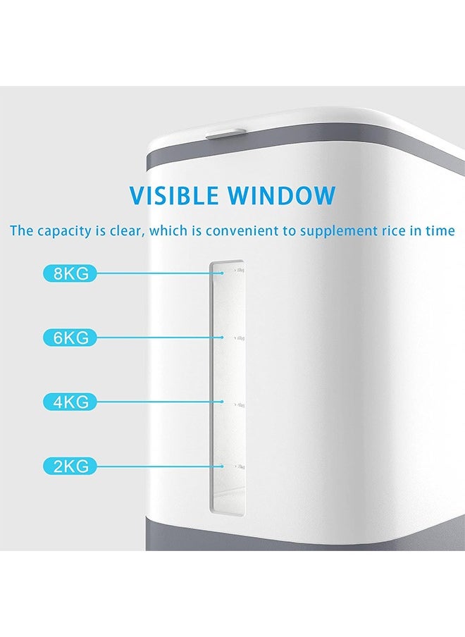 Arabest - 25 Lbs Rice Dispenser, Large Cereal Airtight Dry Food Storage Containers with Measuring Cup, BPA, Free Household for Kitchen Pantry Organization (Grey) - Image 1