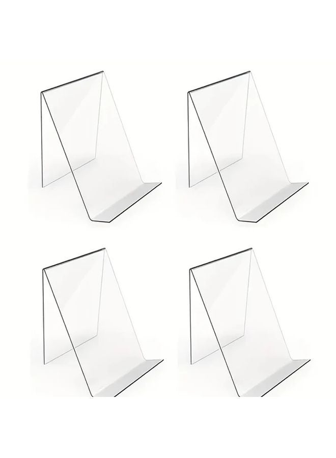 JINSHVEG Vintage Acrylic Book Stand Display Holders 4pcs Adjustable Comic Easel For Albums Magazines CDs - Image 1