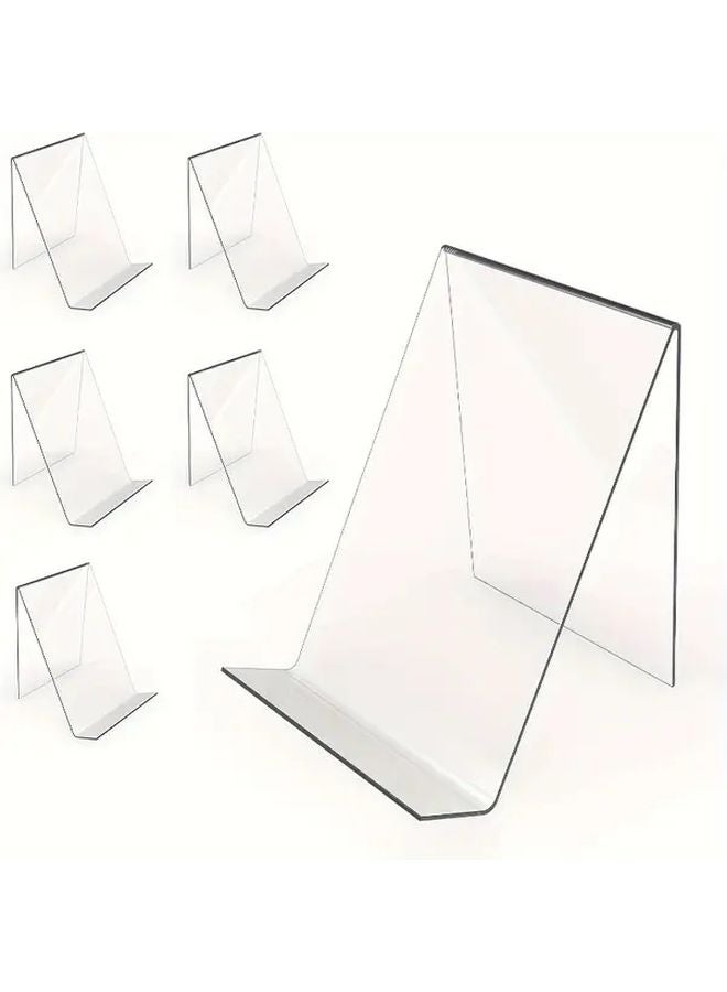 JINSHVEG Vintage Acrylic Book Stand Display Holders 4pcs Adjustable Comic Easel For Albums Magazines CDs - Image 2