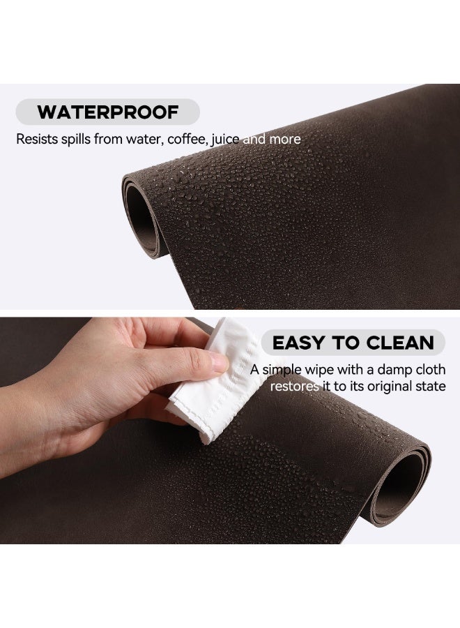 BenQuand 80 * 30cm/31.5*11.8 inch Mouse Pad Large PU Leather Computer Desk Pad Office Desk Mat Extended Gaming Mouse Pad, Non-Slip Waterproof Dual-Side Leather Use Desk Mat Protector - Image 5