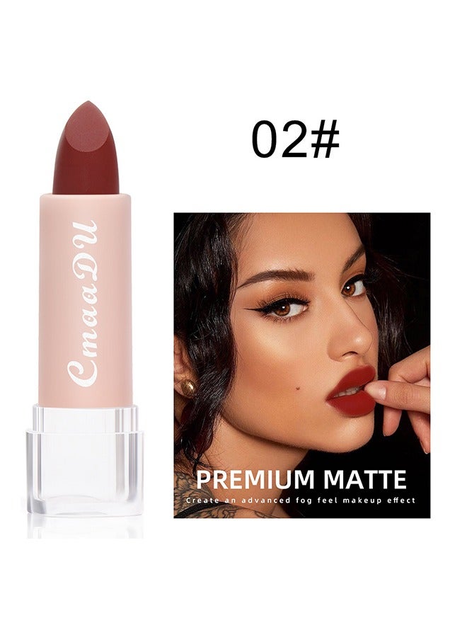 CmaaDu Matte Lipstick -Nude Halal Compliant Multicolors Smoothly Long Lasting Up to 8 Hours Enriched with Vitamin E Smudge and Waterproof Paraben-free(#02) - Image 2
