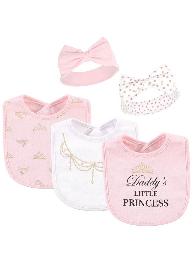 ليتل تريجر طقم مريلة وربطة رأس قطنية للبنات من ليتل تريجر، أميرة أبي، مقاس واحد