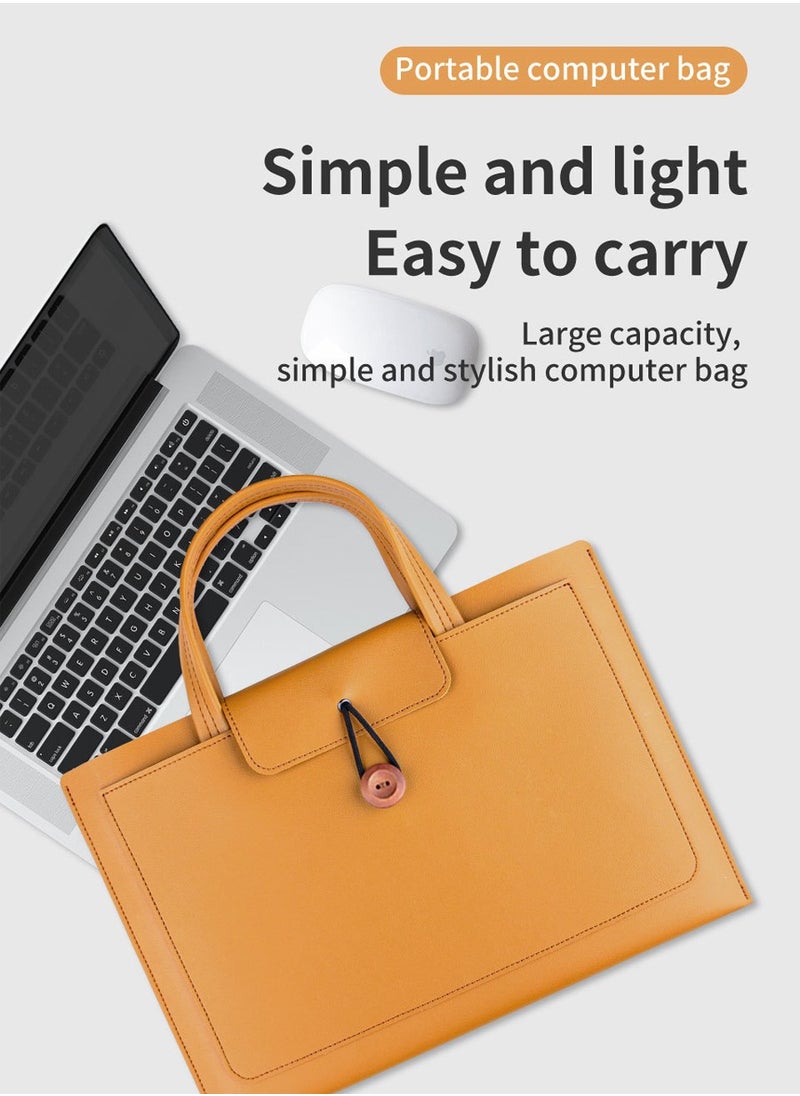 Beirui Laptop Tote Bag,Laptop Carrying Case,Laptop and Tablet,PU Leather Waterproof Work Tote Bag,Durable Waterproof Fabric,Business Casual or School Carrying Case,Briefcase 13/14 inch  - Image 2