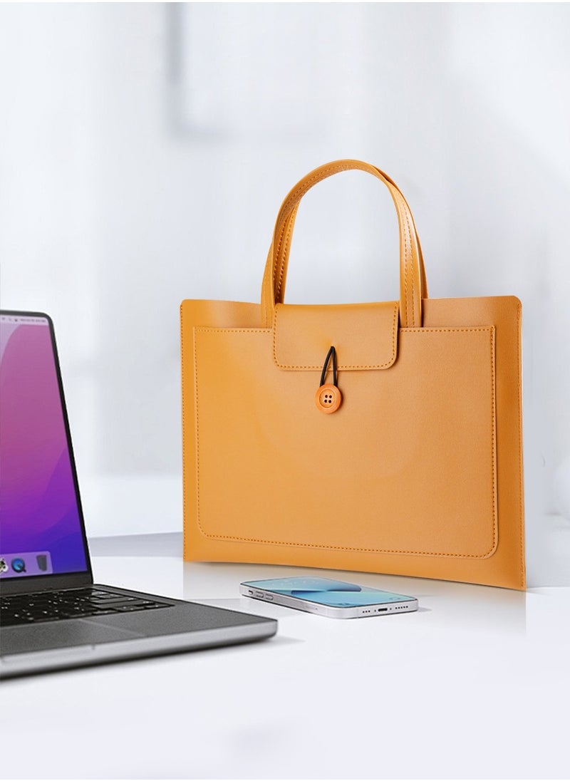 Beirui Laptop Tote Bag,Laptop Carrying Case,Laptop and Tablet,PU Leather Waterproof Work Tote Bag,Durable Waterproof Fabric,Business Casual or School Carrying Case,Briefcase 13/14 inch  - Image 1