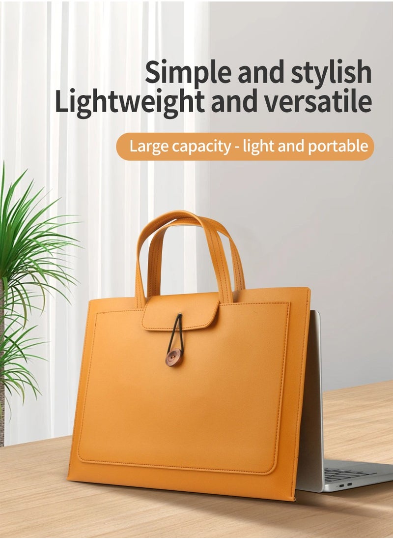 Beirui Laptop Tote Bag,Laptop Carrying Case,Laptop and Tablet,PU Leather Waterproof Work Tote Bag,Durable Waterproof Fabric,Business Casual or School Carrying Case,Briefcase 13/14 inch  - Image 5