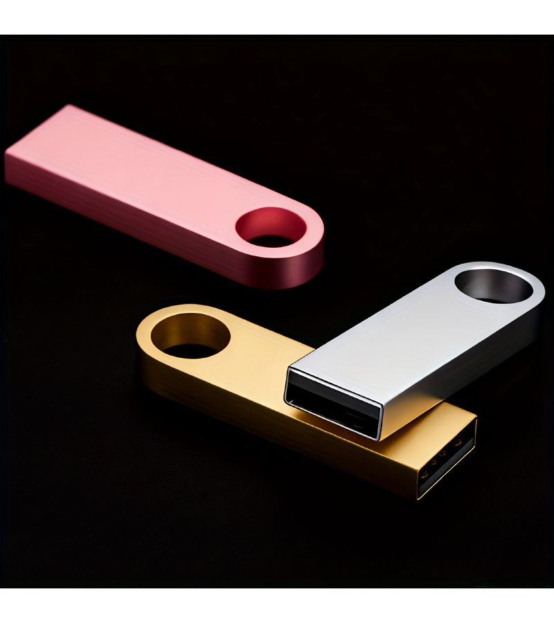 Blue 2GB Metal USB 2.0 Flash Drive Custom Logo Pendrive Best Gift - Image 1