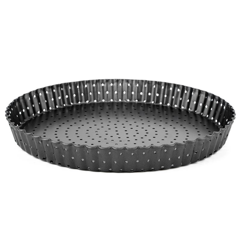 Non Stick Carbon Steel Pizza Pan - Detachable Frame Plate Beehive Design Pizza Baking Pan for Home Kitchen Pizza Making - Image 1