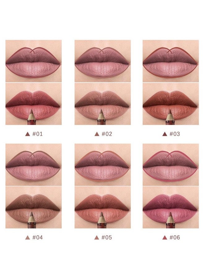 SUAKE 12 Pcs Natural Nude Brown Beige Colors Lip Liner Lipstick Pencils Set for Daily Makeup,Easy to Apply & Remove,Waterproof - Image 3