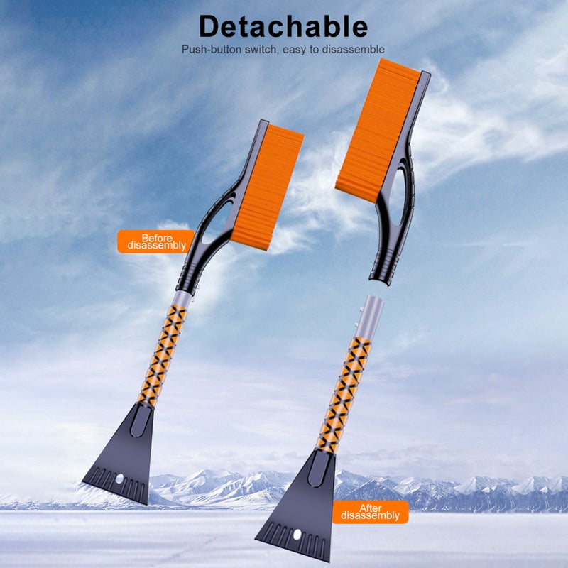 Car Ice Scraper: Blue High-strength ABS Shovel Head - Thickened EVA Foam Handle Snow Remover for Car, Electric Vehicle, Bicycle and Home Winter Use - Image 5