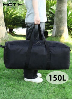 Motim Extra Large Duffle Bag for Travel, 150L Duffel Bag for Men Gear Bag Camping Bag for Storage, Foldable Weekender Bag for Overnight Camping - Black  - Image 1