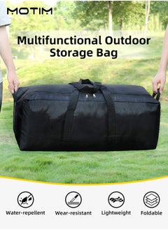 Motim Extra Large Duffle Bag for Travel, 150L Duffel Bag for Men Gear Bag Camping Bag for Storage, Foldable Weekender Bag for Overnight Camping - Black  - Image 2