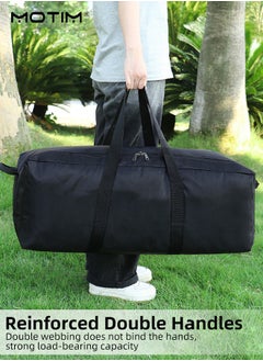 Motim Extra Large Duffle Bag for Travel, 150L Duffel Bag for Men Gear Bag Camping Bag for Storage, Foldable Weekender Bag for Overnight Camping - Black  - Image 3