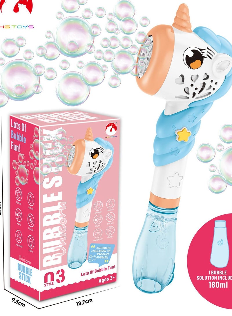 Bukela Bubble Machine for Kids, Unicorn Toys for Girls Ages 3 -8 Year, Outdoor Toys Battery Operated Bubble Wand for Toddlers Age 3-5, Unicorn Gifts for Girls Birthday party favor - Image 1