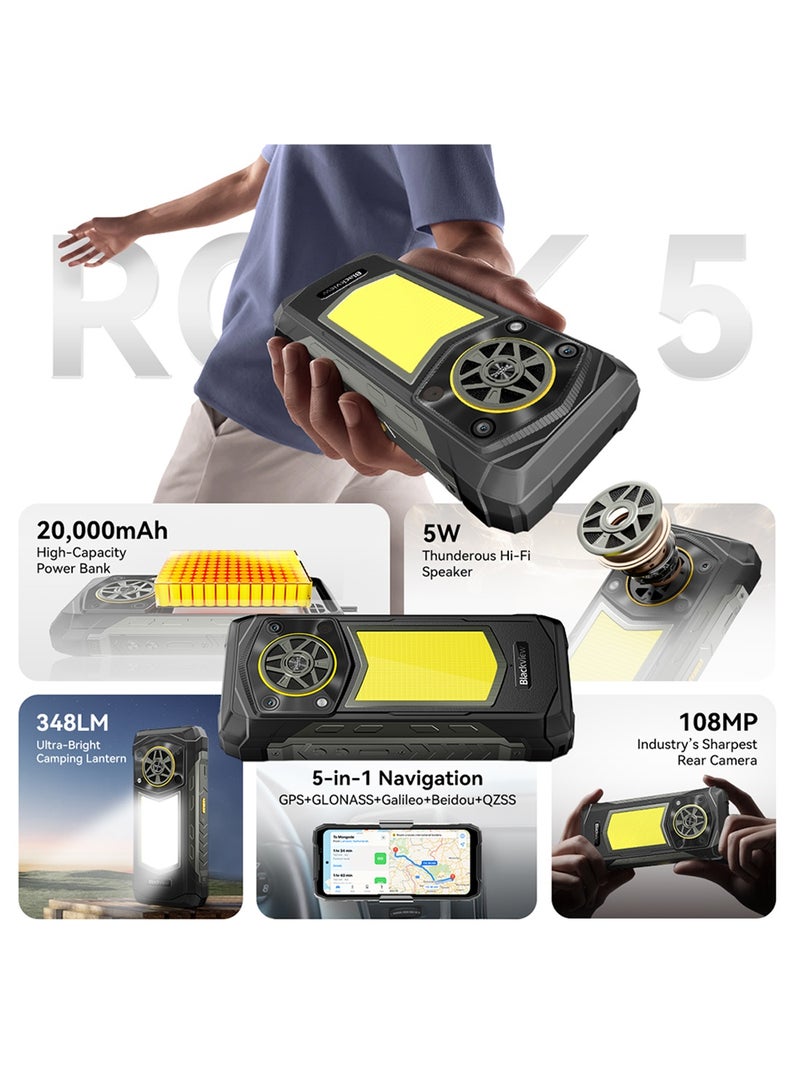 Blackview ROCK 5 Rugged Smartphone Black 6.78 Inch 120Hz FHD+ IPS Screen IP68 Waterproof Dustproof Shockproof Outdoor Mobile Phone - Image 2
