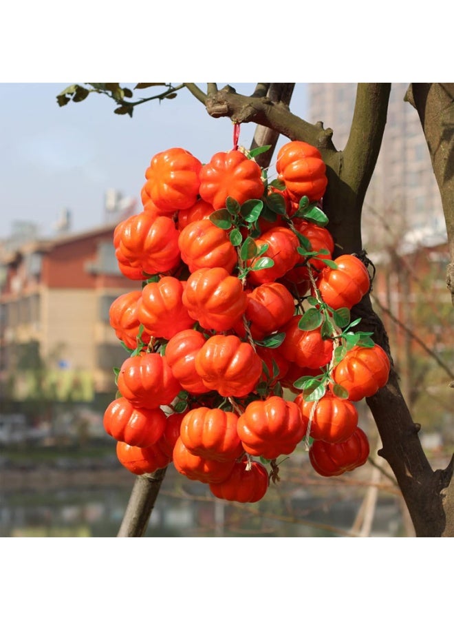 Artificial Foam Pumpkin Hanging String Decoration, Fall Thanksgiving Decor, Set of 2 - Image 4