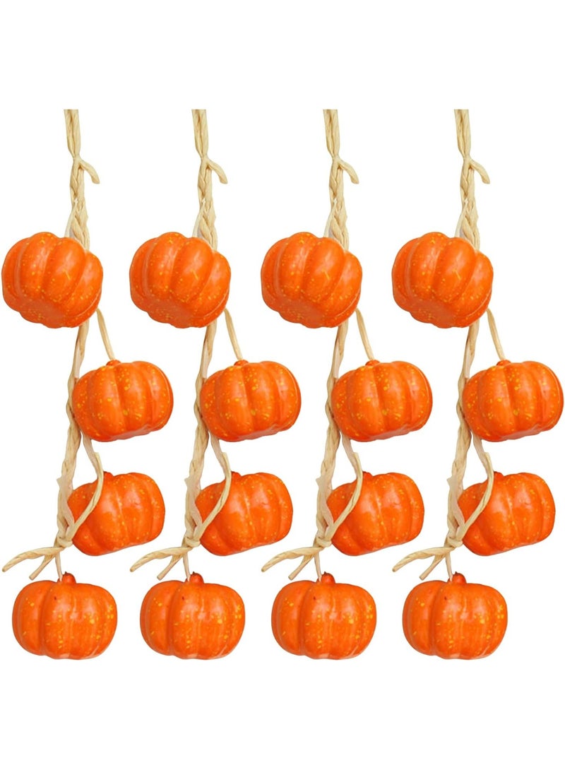 Artificial Foam Pumpkin Hanging String Decoration, Fall Thanksgiving Decor, Set of 2 - Image 3
