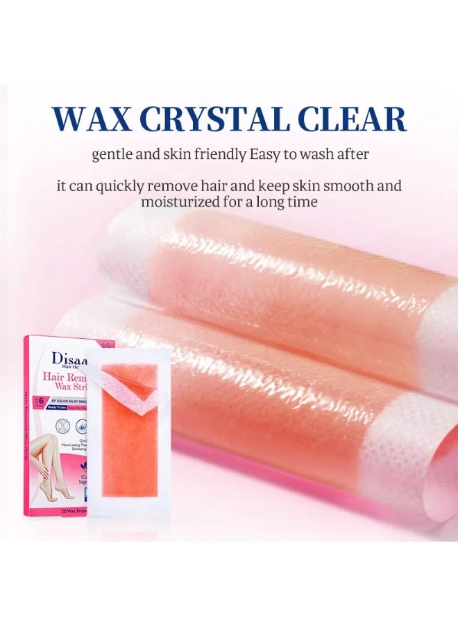 Disaar 2 Piececs of  Hair Removal Wax Strip Cucumber Sage Extracts 20 Wax Strips - Image 2
