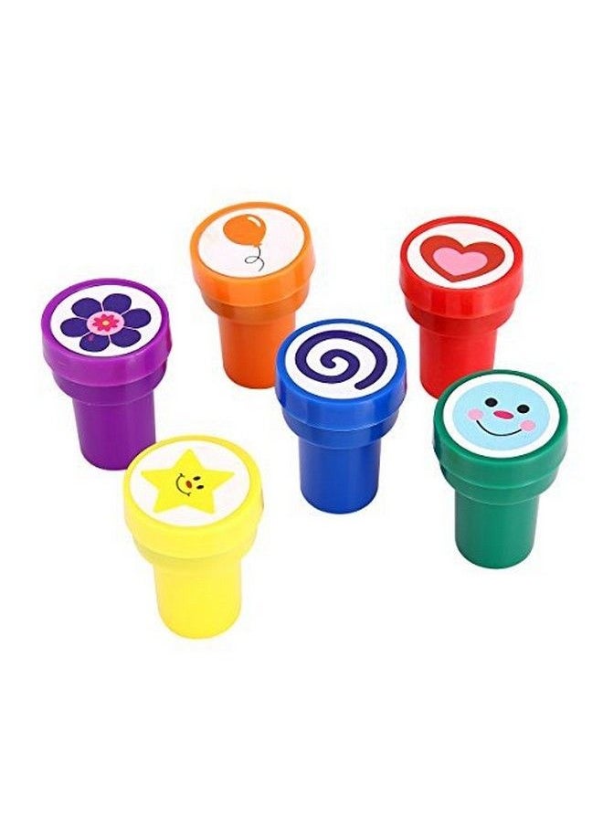Luckybird Stamps For Kids Luckybird S1118 Best Self Inking Plastic Fun Stamps Set 6 Count  - Image 1